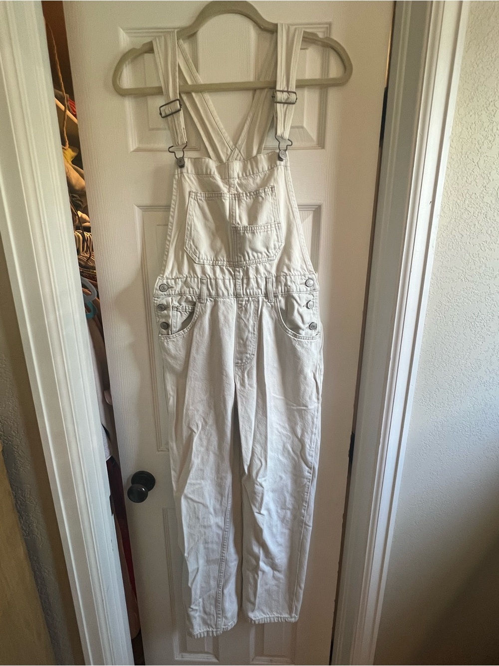 Free People We the Free Lightwash Straight leg Overalls